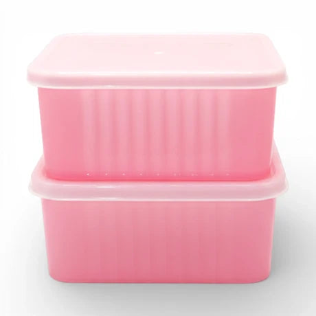 Galaxy Quality Plastic Rectangular Food Storage Box Set | Airtight Kitchen Organizer Container with Lid | Leakproof Fridge Storage (Pack of 2)