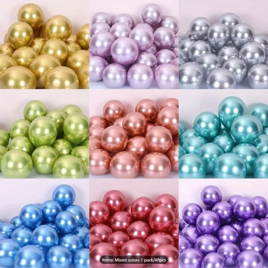 Muliticolour Large Metallic Shiny Balloons