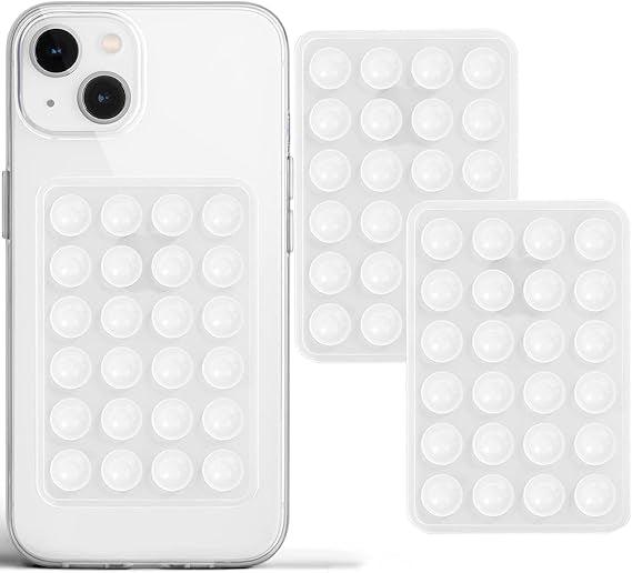 Double Side Silicone Suction Pad Phone Holder Self - Adhesive Rubber Suction Holder Silicon Square Phone Case Silicon Pad For Phone - Compatible With All Mobiles & Tablets