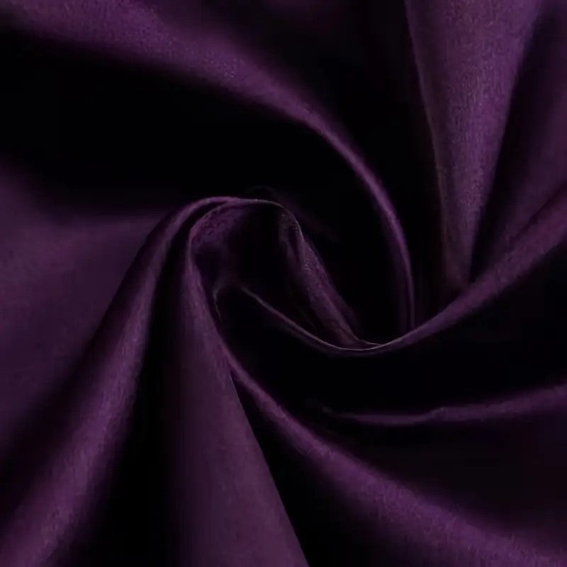 Deep Purple Unstitched 2 Piece Plain Imported Korean Silk Shirt & Trouser Set for Women