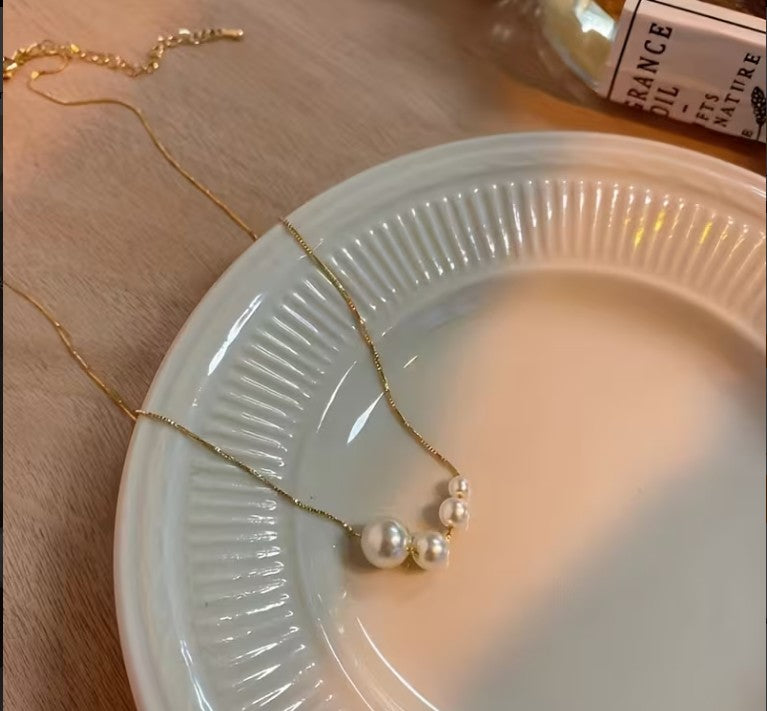 Elegant Pearl Pendant Necklace for Women | Minimal Gold Chain Jewelry