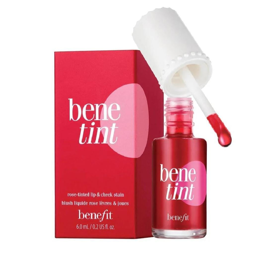 Korean Style Liquid Lip and Cheek Tint with Watermelon, Strawberry, Tomato Extracts - Rose Fragrance, Nourishing & Long-lasting. Smudge & Waterproof Cheeks Blusher for Women