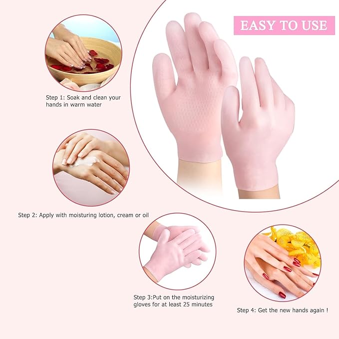 SPA Gel Silicone Moisturizing Gloves – Whitening & Softening Hand Care