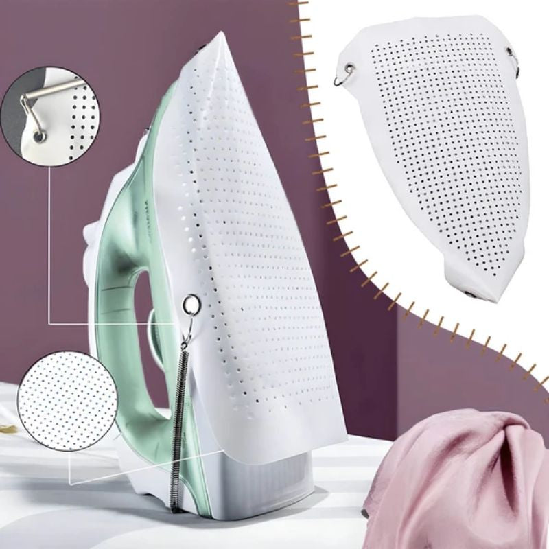 Tephlon Iron Cover Plate Protective Ironing Shoe – Anti-Scorch Non-Stick Heat Resistant Iron Fabric Guard | Universal Soleplate Protection Cover for Delicate Clothes, Silk, Linen & Professional Garment Care
