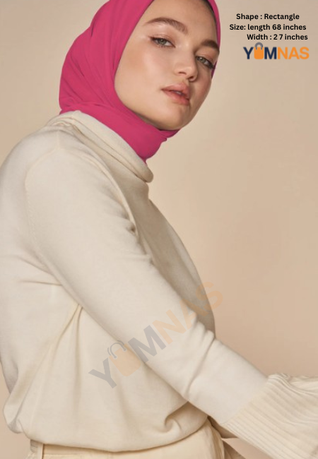 Hot Pink Luxury Chiffon Hijab for Women & Girls
