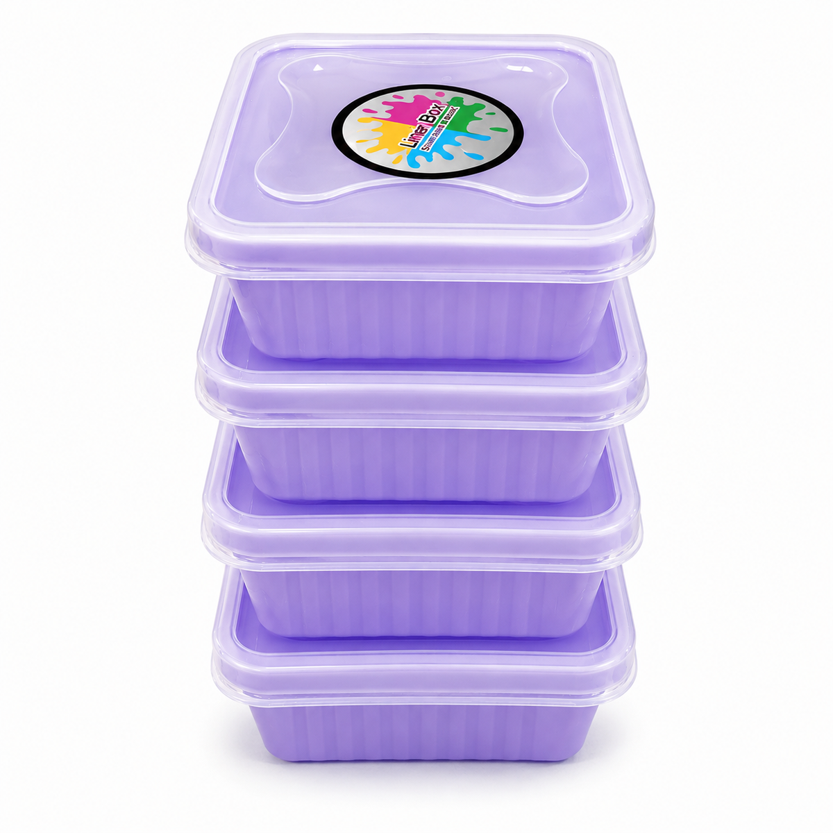 Premium 4-Piece Food Storage Container Set - BPA Free, Leak Proof, Stackable Kitchen Organizers - 1 Litre Each