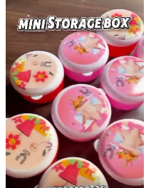 Mini Plastic Storage Box Set - Cute Round Multipurpose Small Container Organizer with Lid for Jewellery, Stationery, Pills & Tiny Items