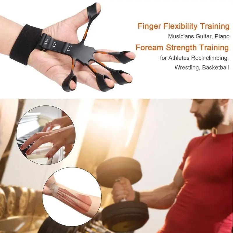 Finger Gripper & Finger Exerciser – Adjustable Hand Grip Strengthener for Gym, Sports, Stress Relief & Finger Rehabilitation Tool