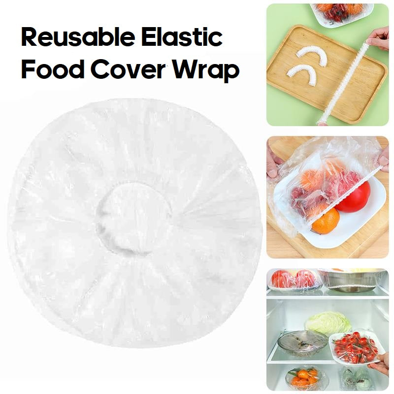 100PCS Reusable Elastic Food Storage Covers – Fresh & Safe Bowl Covers for Fruits, Vegetables & Containers