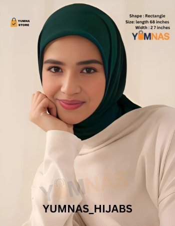 Bottle Green Luxury Chiffon Hijab for Women & Girls