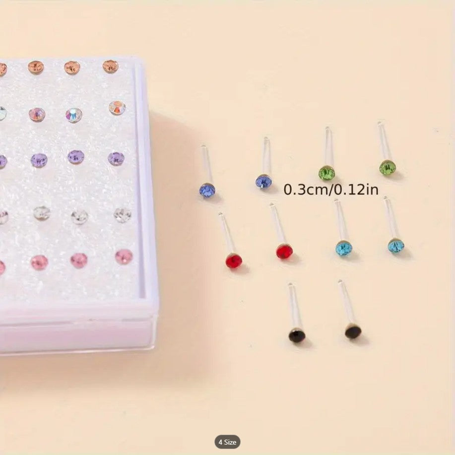 Zirconia Stud Earrings Set