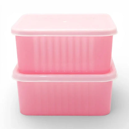 Galaxy Quality Plastic Rectangular Food Storage Box Set | Airtight Kitchen Organizer Container with Lid | Leakproof Fridge Storage (Pack of 2)