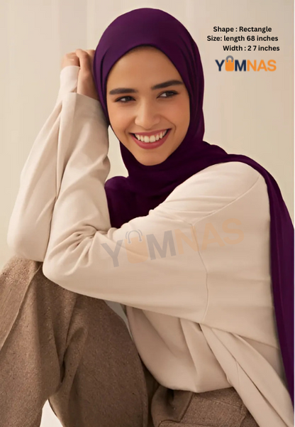 Mulberry Luxury Chiffon Hijab for Women & Girls