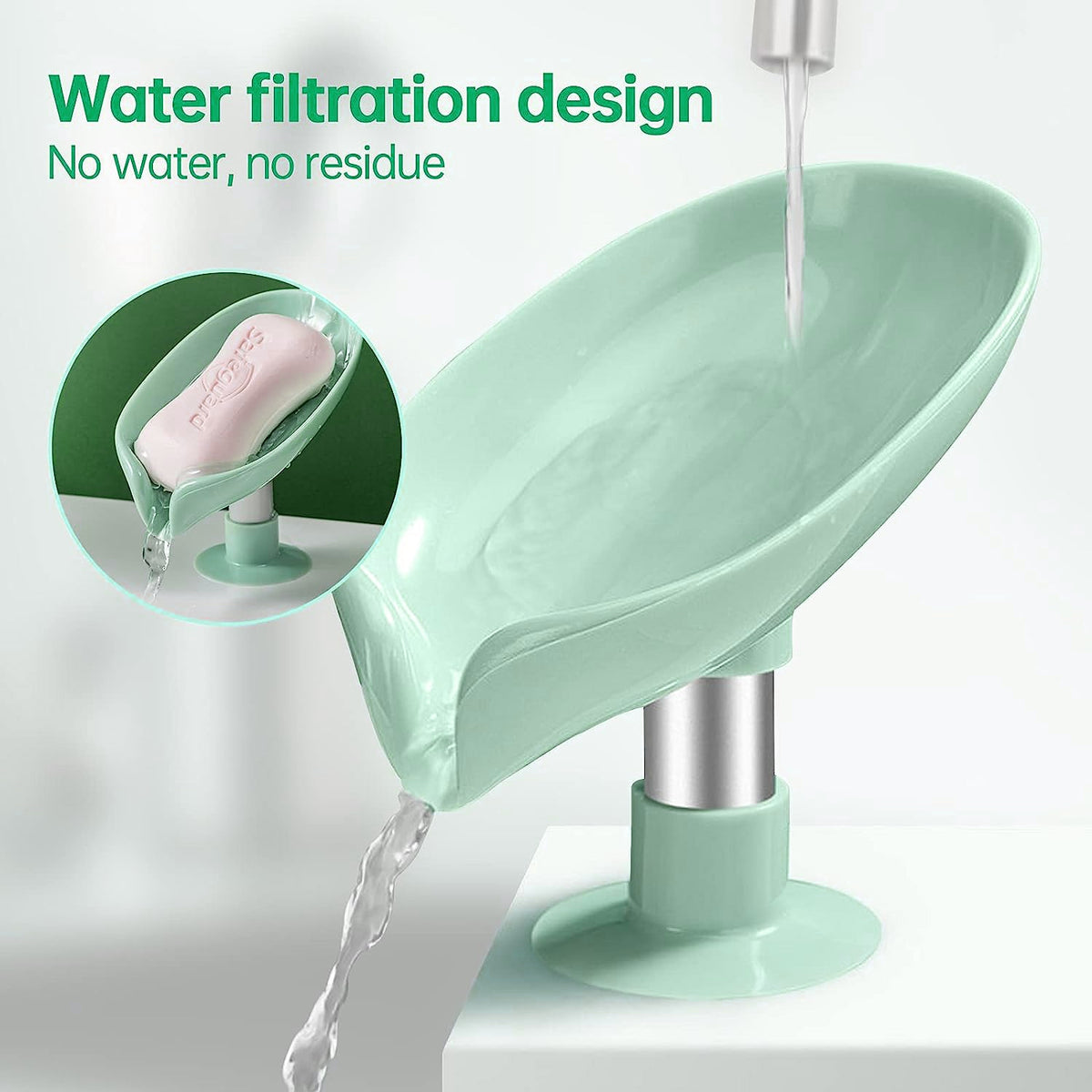 Newstyle Leaf Shape Soap Box Drain Soap Holder