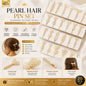 Pearl Hair Pins Set for Women | Elegant Pearl Hair Clips & Bobby Pins | Gold Hair Accessories for Girls & Bridal Hairstyles