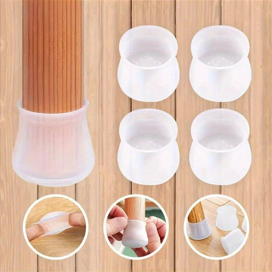 Silicone Furniture Chair Legs Protectors Covers Silicon Chair Leg Caps Round & Square Table Feet Cover Anti-Slip Floor Protection Cover Prevents Scratches And Noise, Give Good Protection To Floor Protector Chair Legs Rubber