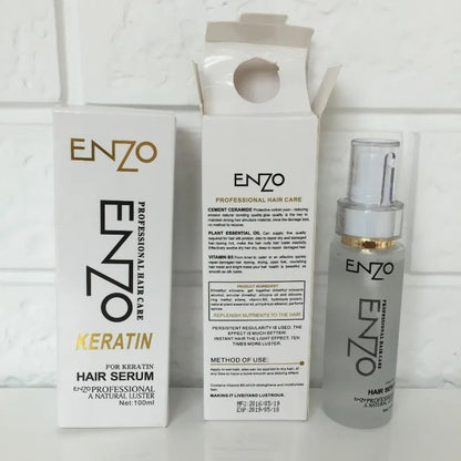 Enzo Keratin Hair Serum 100ml – Professional Hair Care Serum for Smooth, Shiny & Frizz-Free Hair | Repair & Nourish Formula
