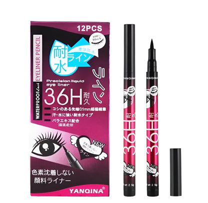Waterproof Eyeliner Pencil Long Lasting Black Liquid Eye Liner Pen, Smudge Proof & Quick Dry Eye Makeup