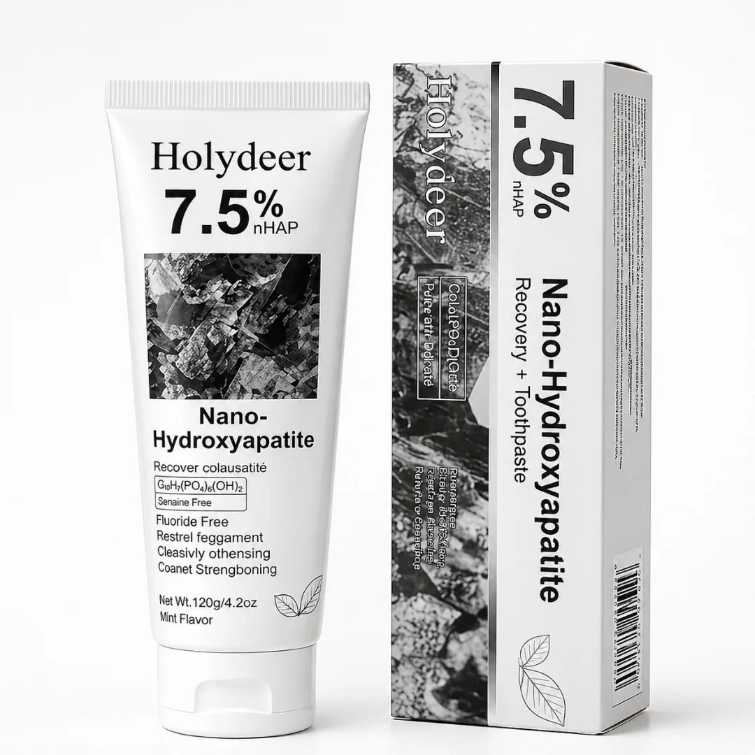 Holydeer Nano Hydroxyapatite Toothpaste | Fluoride Free Enamel Repair & Remineralization | Teeth Whitening Toothpaste | Anti Cavity & Tooth Sensitivity Relief | Gum Protection | Natural Tooth Paste for Sensitive Teeth | Adults & Kids | Fresh Breath