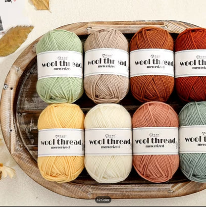 Premium Double Knit Wool Yarn - 4 Ply Soft Acrylic (60g) for Knitting & Crochet - Vista Brand