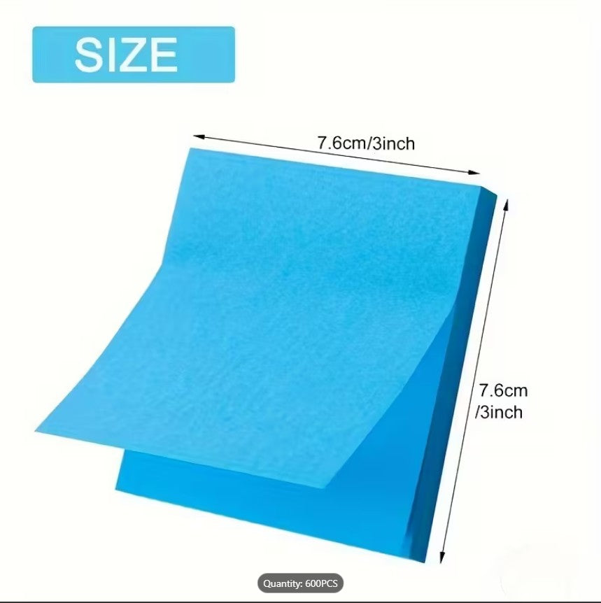 12 COLOUR PACK Vibrant Neon Sticky Notes Set