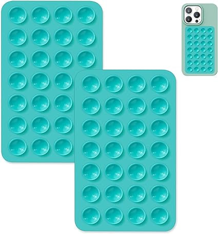 Double Side Silicone Suction Pad Phone Holder Self - Adhesive Rubber Suction Holder Silicon Square Phone Case Silicon Pad For Phone - Compatible With All Mobiles & Tablets