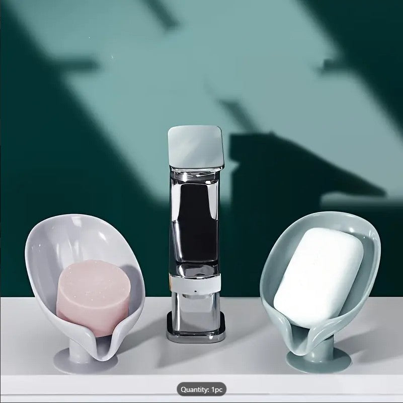 Newstyle Leaf Shape Soap Box Drain Soap Holder