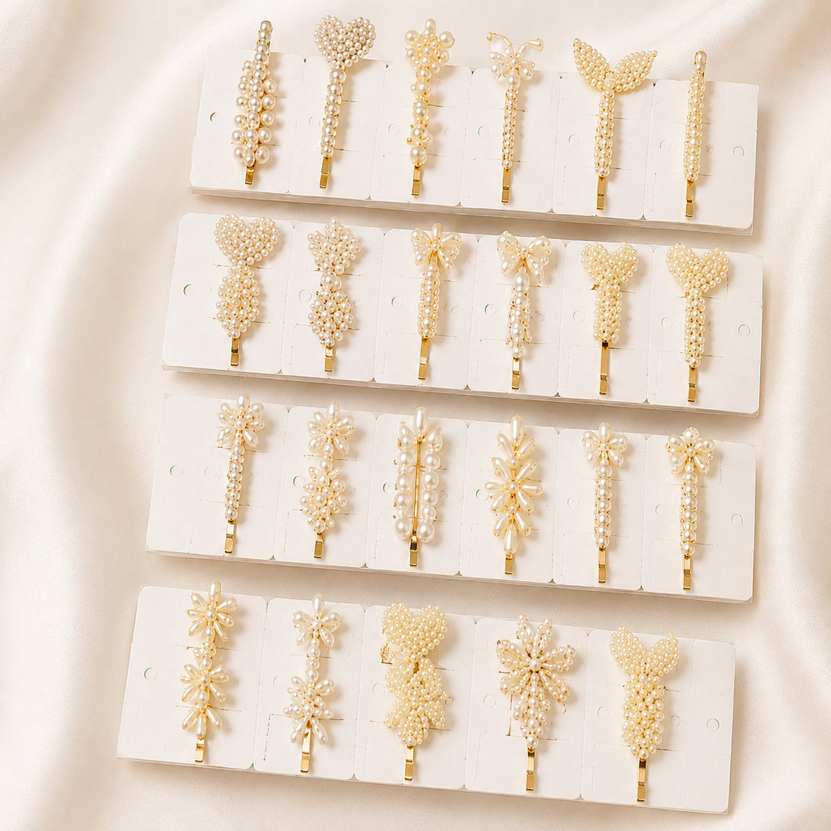 Pearl Hair Pins Set for Women | Elegant Pearl Hair Clips & Bobby Pins | Gold Hair Accessories for Girls & Bridal Hairstyles