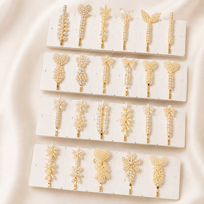Pearl Hair Pins Set for Women | Elegant Pearl Hair Clips & Bobby Pins | Gold Hair Accessories for Girls & Bridal Hairstyles
