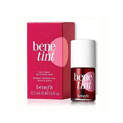 Korean Style Liquid Lip and Cheek Tint with Watermelon, Strawberry, Tomato Extracts - Rose Fragrance, Nourishing & Long-lasting. Smudge & Waterproof Cheeks Blusher for Women