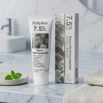 Holydeer Nano Hydroxyapatite Toothpaste | Fluoride Free Enamel Repair & Remineralization | Teeth Whitening Toothpaste | Anti Cavity & Tooth Sensitivity Relief | Gum Protection | Natural Tooth Paste for Sensitive Teeth | Adults & Kids | Fresh Breath