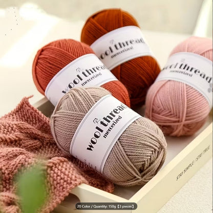 Premium Double Knit Wool Yarn - 4 Ply Soft Acrylic (60g) for Knitting & Crochet - Vista Brand