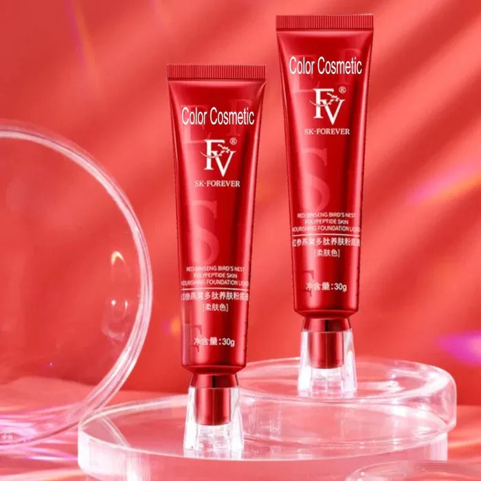 FV Foundation (Ivory) Oil Absorb Liquid Foundation Best Tube Foundation Full Coverage Base 30g