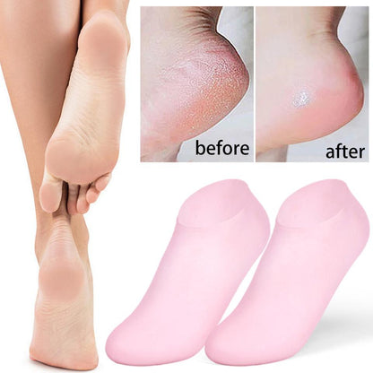 Silicone Gel Heel Pad Socks For Pain Relief And Anti Crack Heel 1 Pair Heel Cups Heel Guards Heel Protectors Heel Sleeves For Relieve Heel Pads Cushion Heel Pain, Heal Dry Cracked Heels, Achilles Tendinitis, For Men & Women