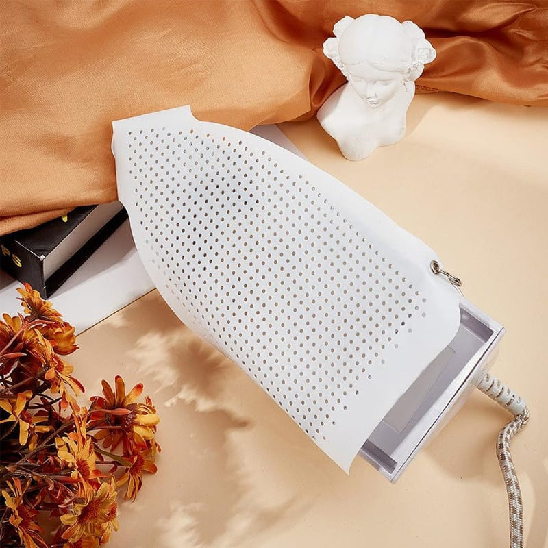 Tephlon Iron Cover Plate Protective Ironing Shoe – Anti-Scorch Non-Stick Heat Resistant Iron Fabric Guard | Universal Soleplate Protection Cover for Delicate Clothes, Silk, Linen & Professional Garment Care