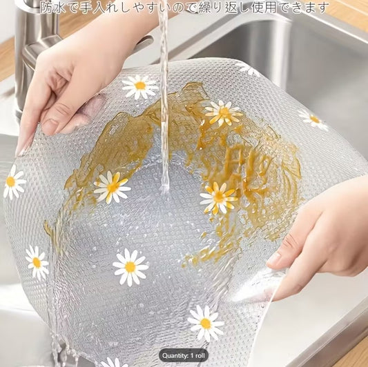 Antibacterial Waterproof Table Cushion & Anti-Slip Kitchen Mat – Multipurpose Drawer Liner, Cabinet Shelf & Table Protector (150cm x 30cm)