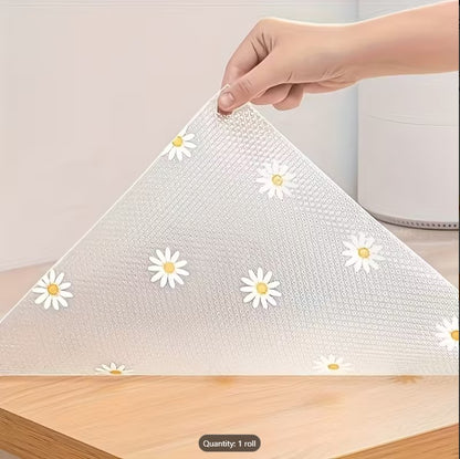 Antibacterial Waterproof Table Cushion & Anti-Slip Kitchen Mat – Multipurpose Drawer Liner, Cabinet Shelf & Table Protector (150cm x 30cm)