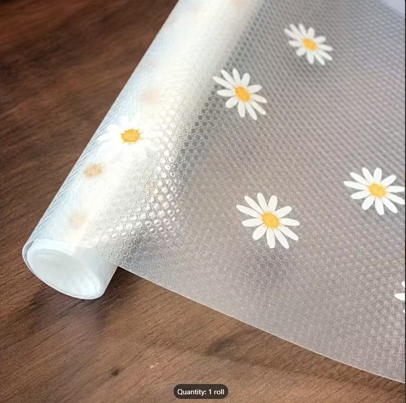 Antibacterial Waterproof Table Cushion & Anti-Slip Kitchen Mat – Multipurpose Drawer Liner, Cabinet Shelf & Table Protector (150cm x 30cm)