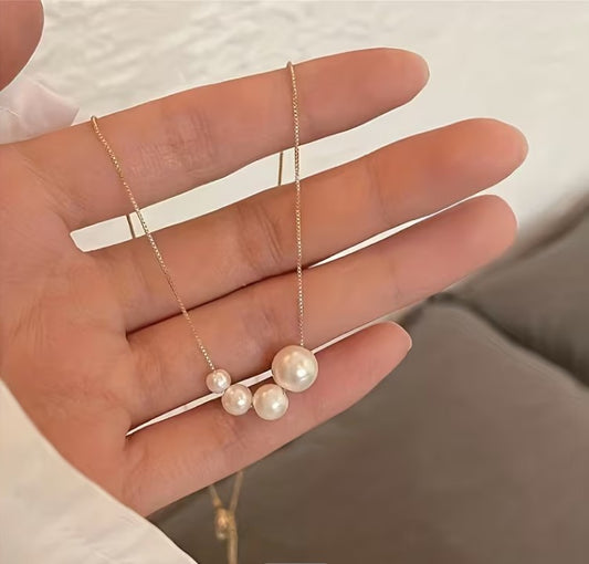 Elegant Pearl Pendant Necklace for Women | Minimal Gold Chain Jewelry