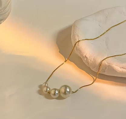 Elegant Pearl Pendant Necklace for Women | Minimal Gold Chain Jewelry