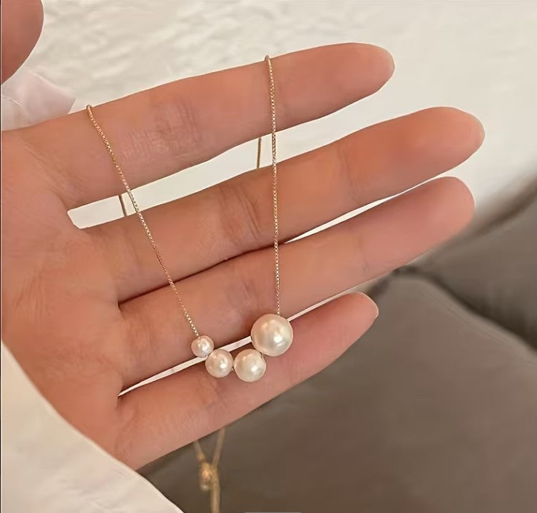 Elegant Pearl Pendant Necklace for Women | Minimal Gold Chain Jewelry