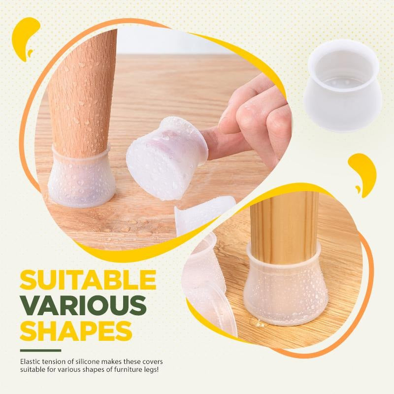 Silicone Furniture Chair Legs Protectors Covers Silicon Chair Leg Caps Round & Square Table Feet Cover Anti-Slip Floor Protection Cover Prevents Scratches And Noise, Give Good Protection To Floor Protector Chair Legs Rubber