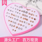 premium 36/Pairs of Studs, Random Earrings, Cartoon heart shape packing Hypoallergenic Plastic and metal Stud for Girls/women
