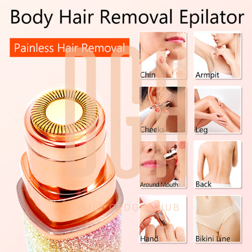 EYEBROW TRIMMER | 2 In 1 PAINLESS BROW SHAVER HAIR REMOVER BATTERY OPERATED EYEBROW TRIMMER FACIAL HAIR REMOVER.