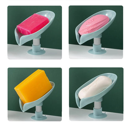Newstyle Leaf Shape Soap Box Drain Soap Holder Box Bathroom Shower Soap Holder Dish Storage Plate Tray Bathroom Supplies Bathroom Gadge