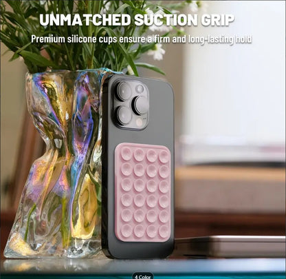 Double Side Silicone Suction Pad Phone Holder Self - Adhesive Rubber Suction Holder Silicon Square Phone Case Silicon Pad For Phone - Compatible With All Mobiles & Tablets