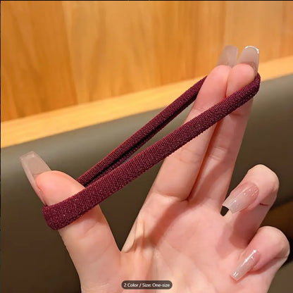 24 PCS Black Seamless Hair Ties for Women | Non-Slip, Damage-Free Ponytail Holders