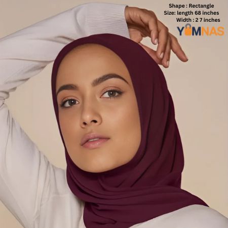 Bordeaux Luxury Chiffon Hijab for Women & Girls