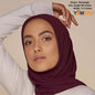 Bordeaux Luxury Chiffon Hijab for Women & Girls