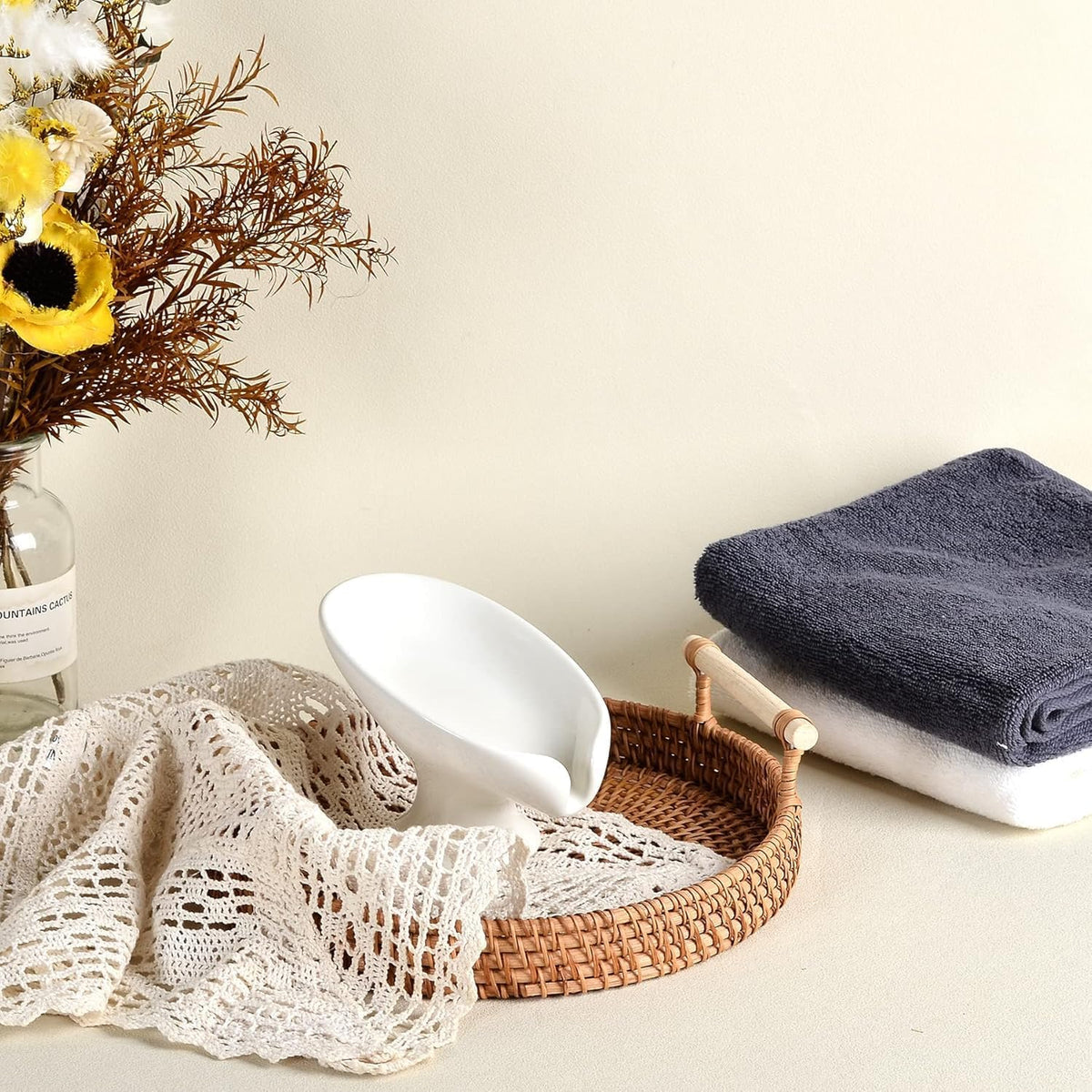 Newstyle Leaf Shape Soap Box Drain Soap Holder